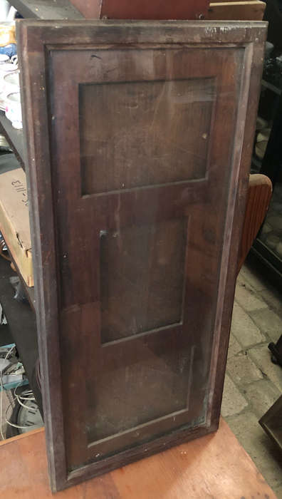 PICTURE FRAME LARGE ANTIQUE IN BURMESE TEAK DIVIDED INTO THREE