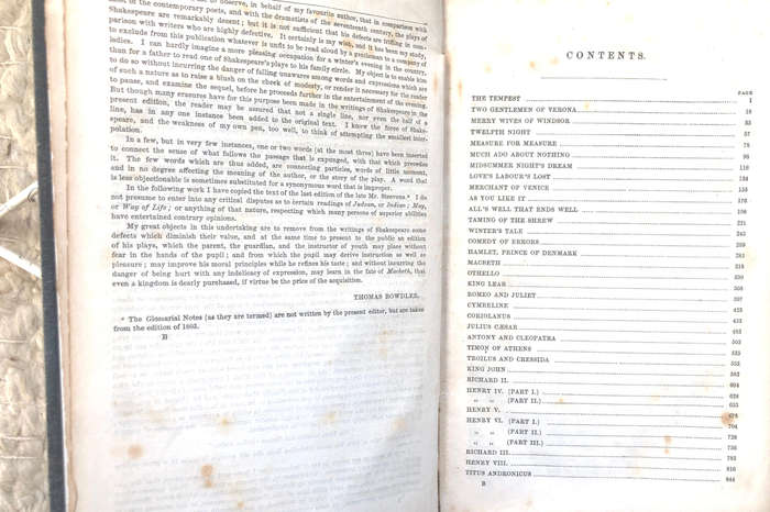 The Family Shakespeare 36 Plays Gilt Pages Thomas Bowdler