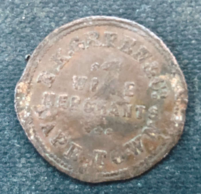 PENNY CIRCA 1907 E K GREEN & CO CAPE TOWN WINE MERCHANTS TOKEN