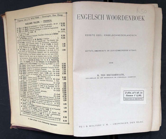 Engelsch Woordenboek deur K. Ten Bruggengcate 1918
