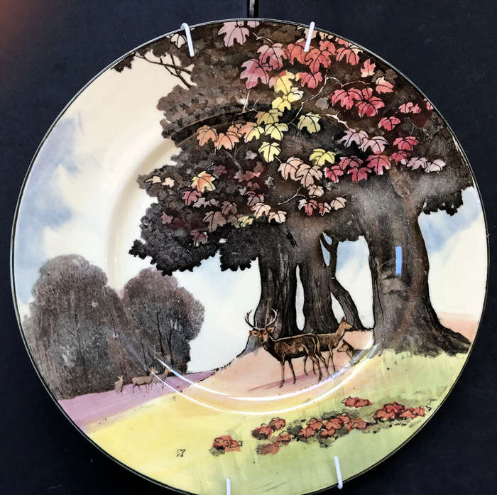 ROYAL DOULTON STAG AND DOES UNDER SYCAMORE TREE SERIESWARE CABINET PLATE