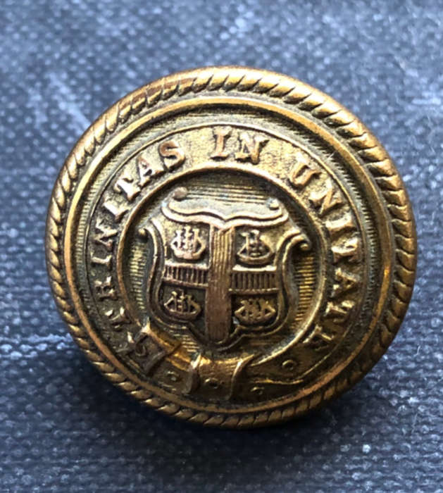 BRITISH TRINITY LIGHTHOUSE AUTHORITY BRASS TUNIC BUTTON  SIGNED FIRMIN LONDON