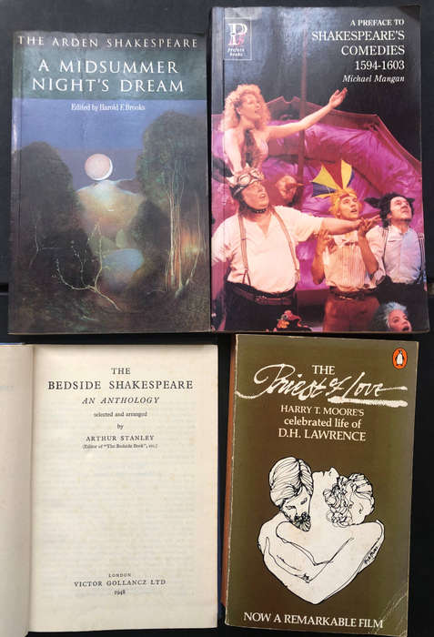 The Bedside Shakespeare an Anthology by Arthur Stanley The Priest of Love by Harry T Moore..........