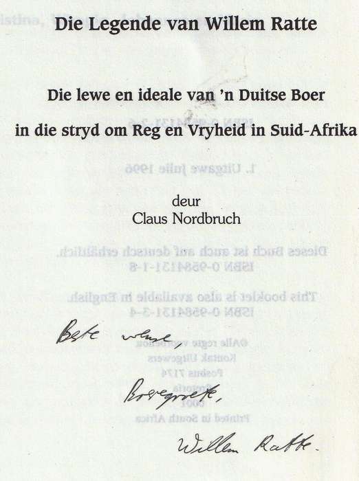 Die Legende Willem Ratte   --  Claus Nordbruch  --  Geteken deur Willem Ratte