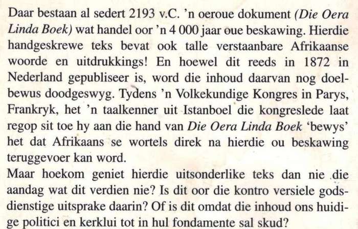 Die Oera Linda Boek --  Vertaal deur Adriaan Snyman van Siener-faam