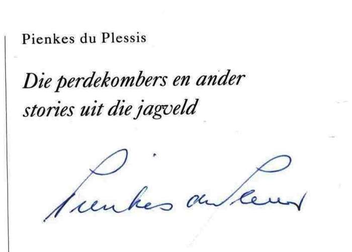 Die Perdekombers  en Ander Stories uit die Jagveld  --  Pienkes du Plessis  -  Geteken