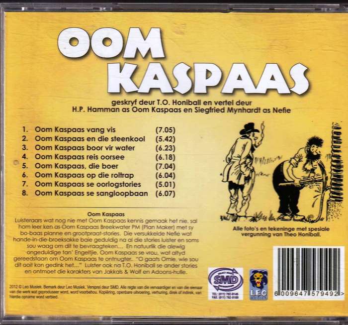 Oom Kaspaas Stories  --  CD met H P Hamman en Siegfried Mynhardt