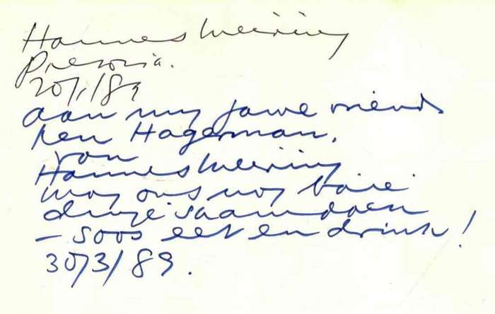 Pretoria 125  ---   Hannes Meiring   Geteken