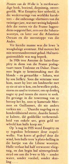 Pioniers van die Wolke  ---   Antoine de Saint-Exupery