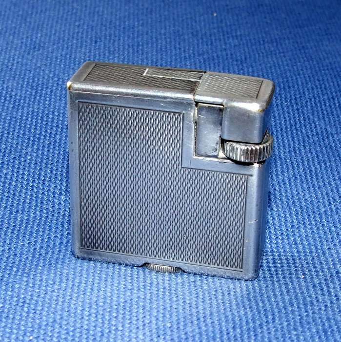 Vintage silver plated DUNHILL Savory "Square Boy" petrol lighter
