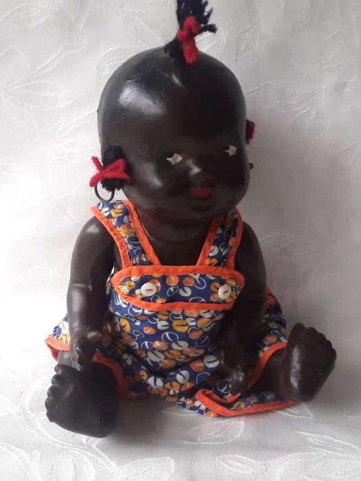 RARE FIND !!!!   1930s - 1950s RELIABLE, CANADA, BROWN COMPOSITION, TOPSY DOLL 26CM