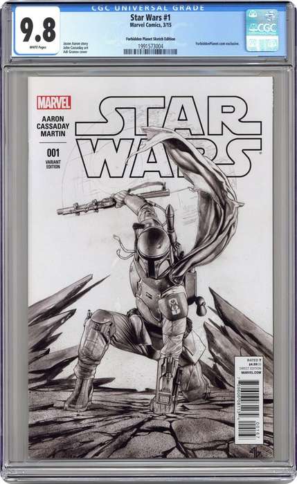 Star Wars (2015 Marvel) 1FORBIDDEN.B CGC 9.8