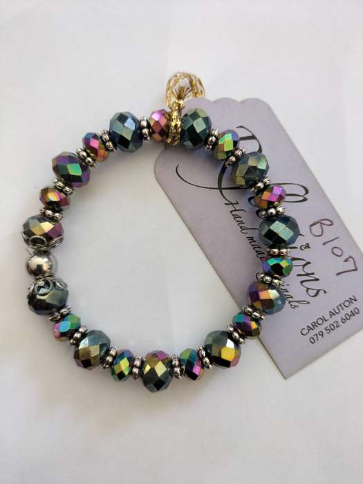 Multi-colour crystal bracelet Med & sml. B107