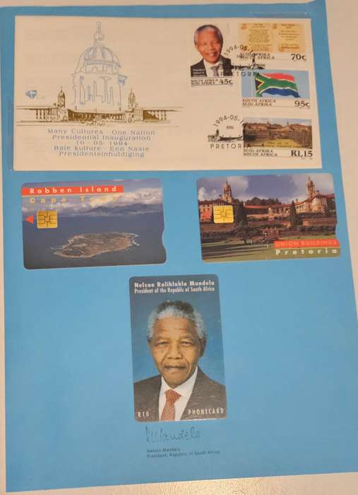 Mandela Phonecard / Philately Sheet