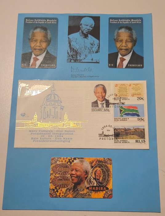 Mandela Phonecard / Philately Sheet