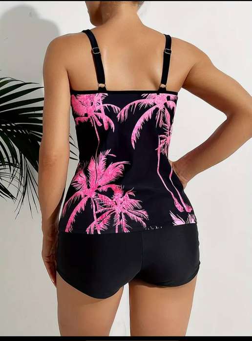 Pink & Black Swimwear set: Med