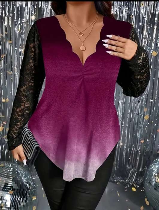 Lace obre look Top:  5XL