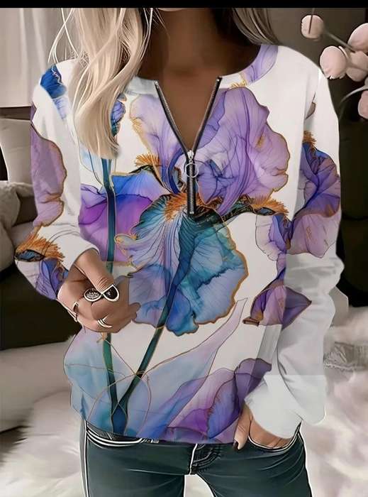 Floral Long sleeve  Top: XXL