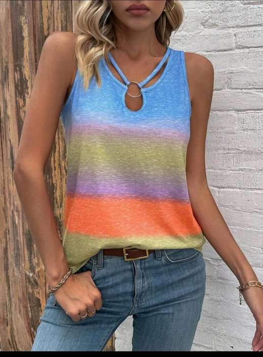 Ombre Look printed Top: Med