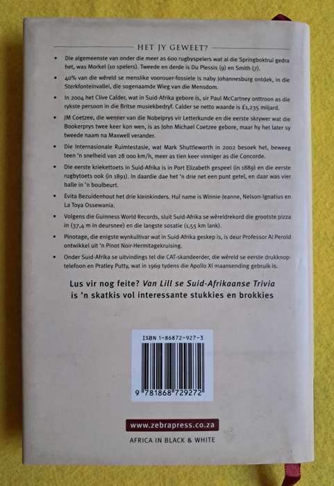 Van Lill se Suid-Afrikaanse Trivia - Dawid van Lill