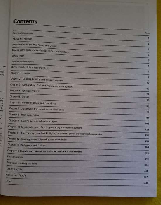 VW Passat Owners Workshop Manual 1973 - 1981 - Terry Davey