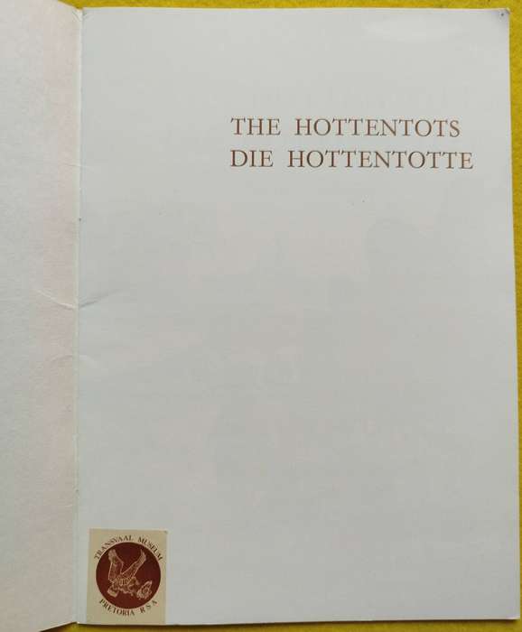 Man in Southern Africa the Hottentots - E.M. Shaw