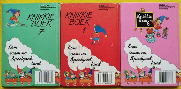 Knikkie stel van 3 ,  - Enid Blyton (Noddy in Afrikaans)
