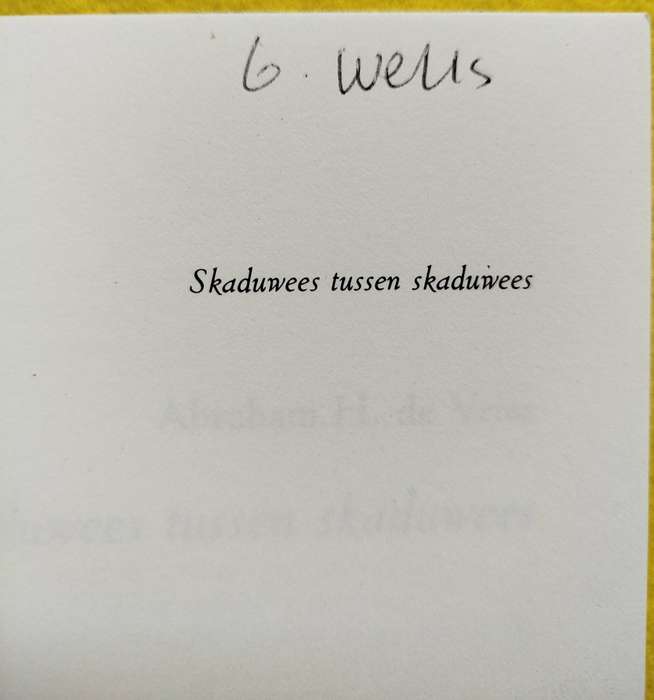 Skaduwees tussen skaduwees - Abraham H. de Vries