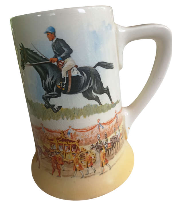 Limited Royal  Royal Doulton Tankard-Grand National Winner Coronation Year 1937 - H 14 cm-BD 11 cm