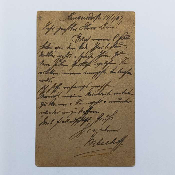 Postcard from Krugersdorp Transvaal to Hamburg Germany 14 January 1907