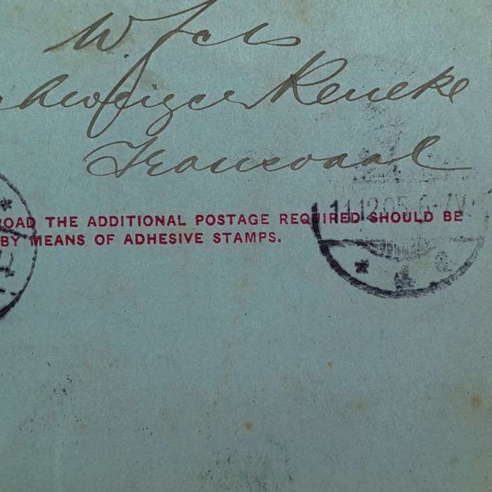 Letter card from Schweizen Reneke (Transvaal) to Hamburg Germany 16 Nov 1905 with 1d Transvaal stamp