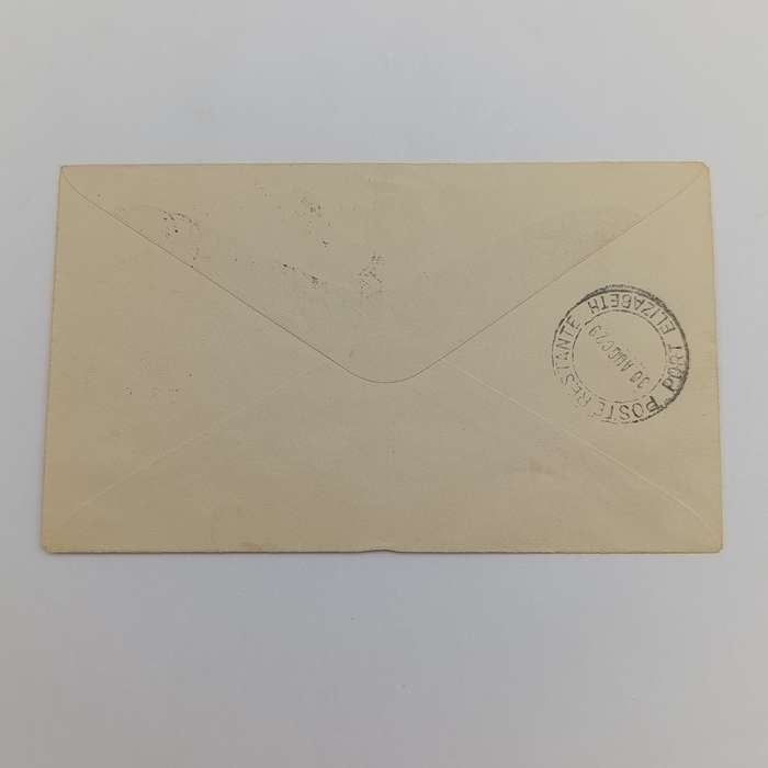 Airmail Cover from Germiston to Port Elizabeth with SACC41 & SACC 30 stamps cancelled Germiston