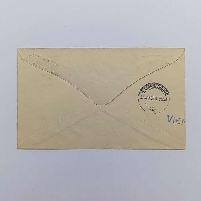 Airmail cover Cape Town to Johannesburg South Africa with 4d stamp cancelled