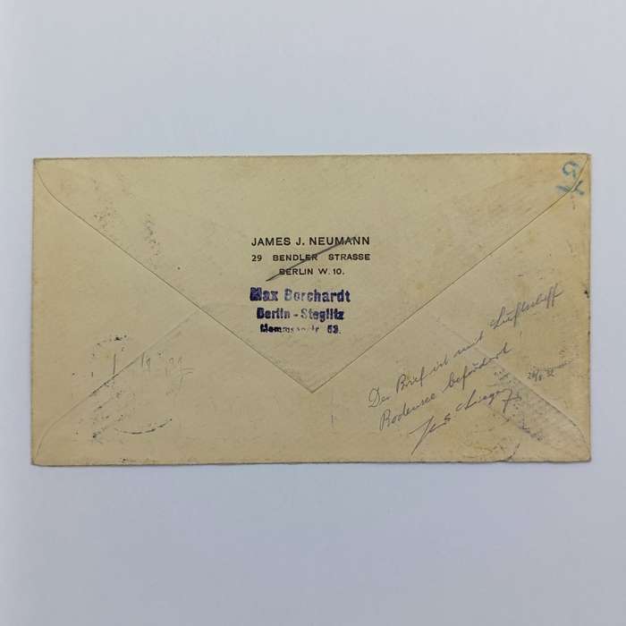 Flight Cover for the Zeppelin "Bodensee" from Berlin to Friedrichshafen on 7/11/1919