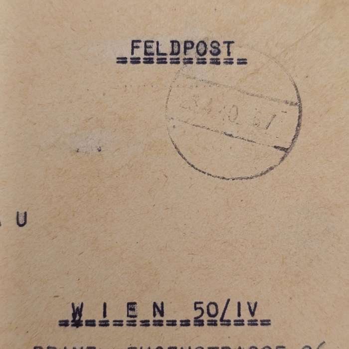 WW2 German Feldpost 37081 cover to Vienna, Austria - Posted by Hermann Puchner