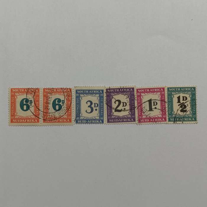South Africa Postage due set SACC 33-37 used