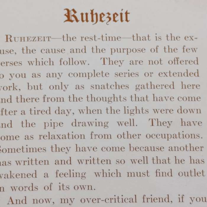 Vintage Ruhezeit (Rest time) book by Arthur J Bolinger
