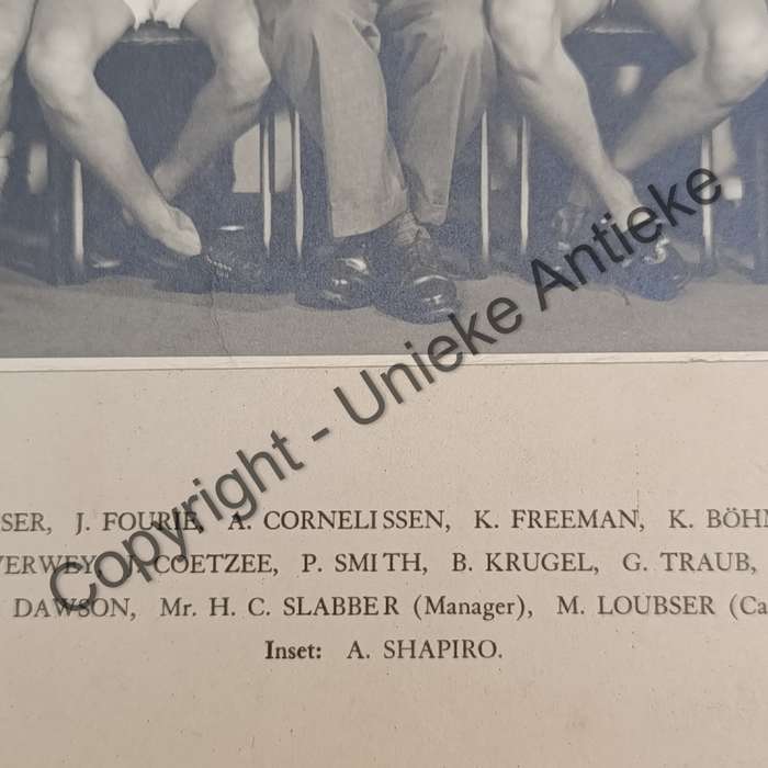 1953 WP Athletic team photo with names - S.A Championships