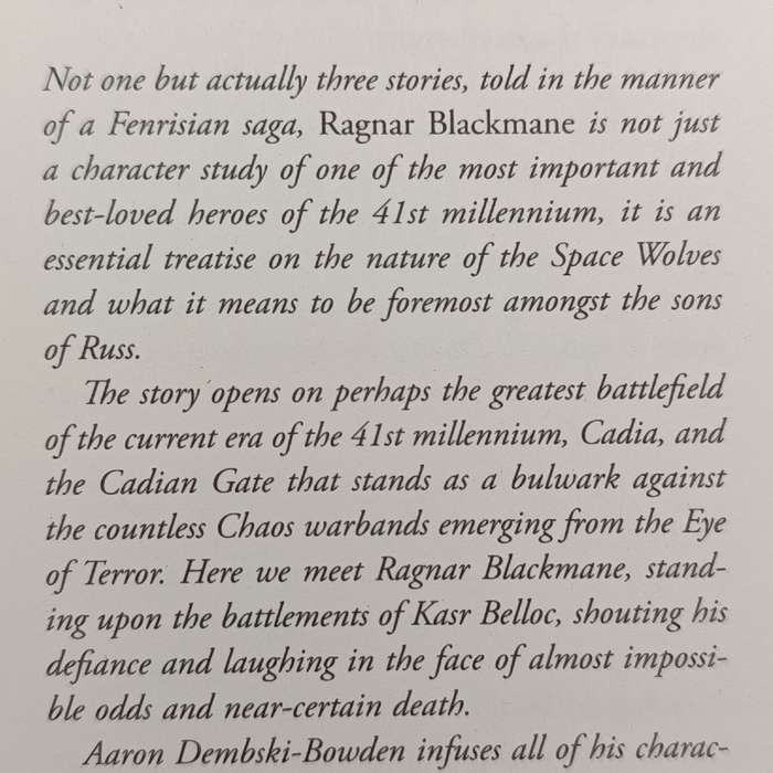 Warhammer #26 Ragnar Blackmane by Aaron Pembski-Bowden