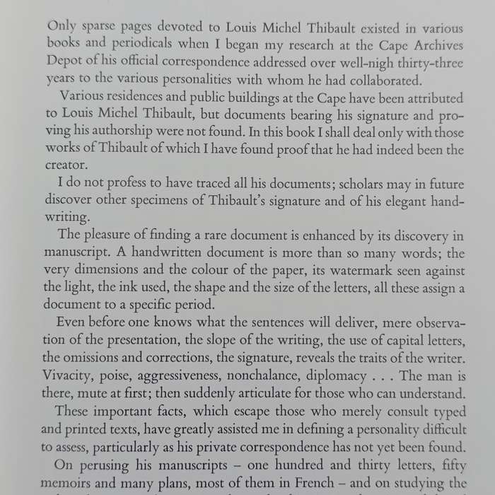 Louis Michel Thibault 1750-1815 - His official life at the Cape of Good Hope