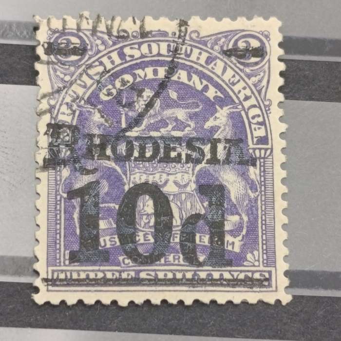 British South Africa company 1909 Surrcharge by Waterlow with Rhodesia overprint - set of 4 used