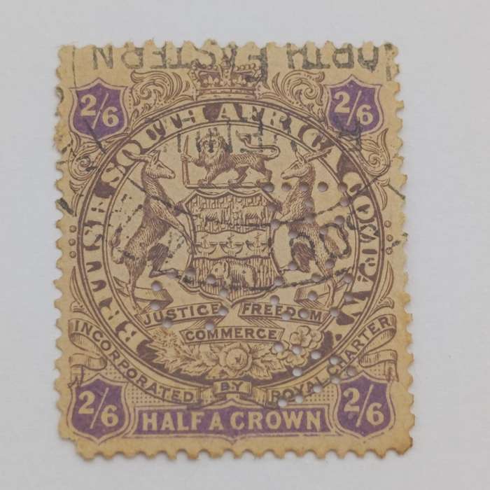 BSA Company Perfin BSAC 1896/7 Two Shilling six pence used