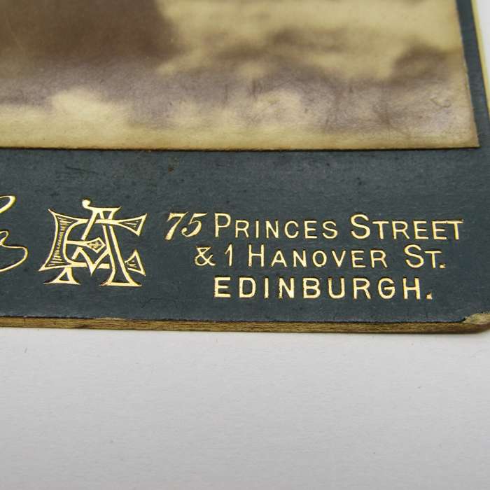 Antique photo of lady by Parisian photo Co of Edinburgh, Scotland