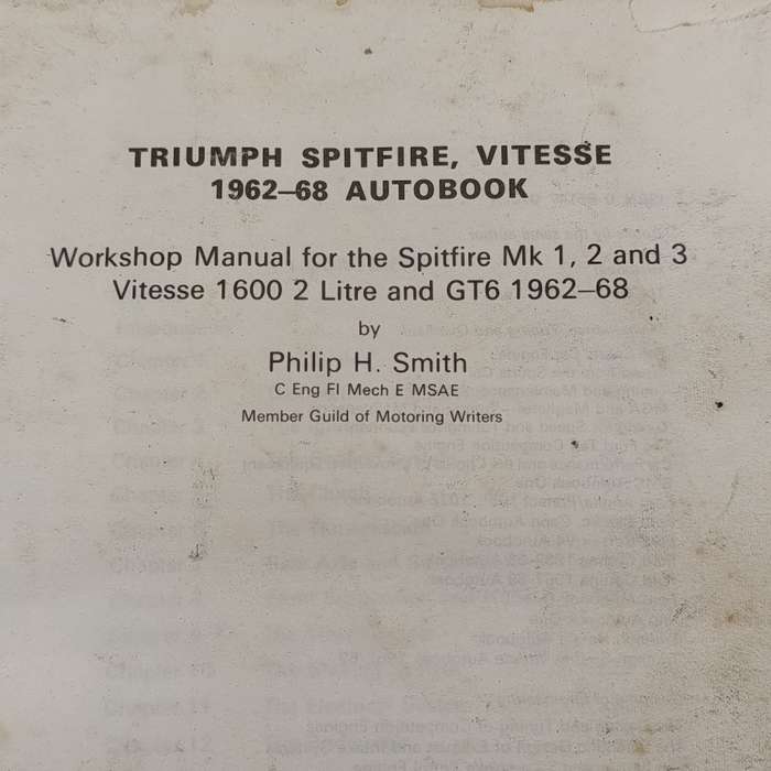 Triumph Spitfire 1962-68 Autobook - Philip Smith