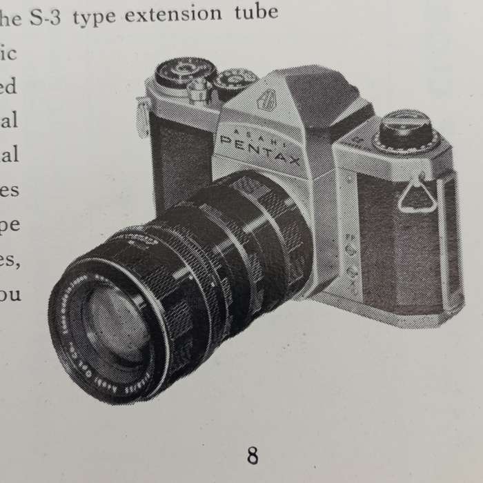 ASAHI Pentax original manual for Extension tubes, Bellows, Microscope adapter