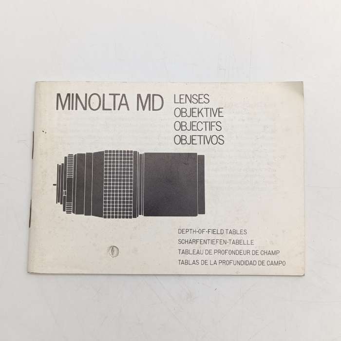 Minolta MD lenses - Depth of field tables