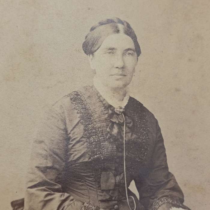Late 1800's photo of lady in dark dress - taken by T.Fall of Portman Square, Britain