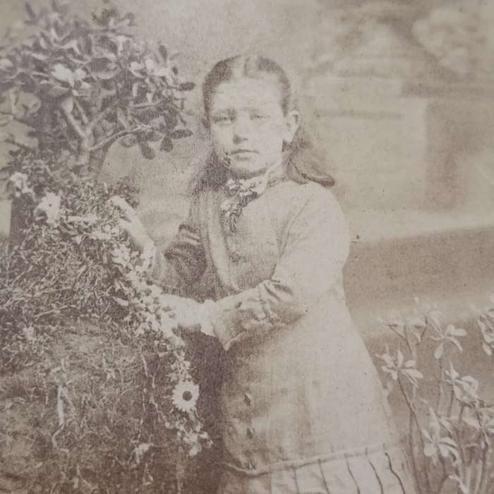Late 1800's photo of young lady taken by CJ Aldham of Grahamstown, South Africa
