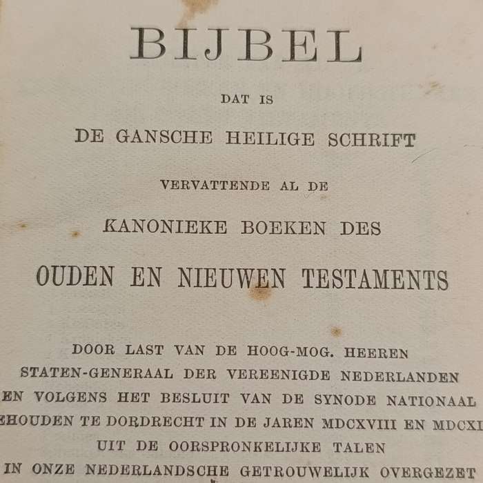 1926 Dutch Bible - Old and New testament