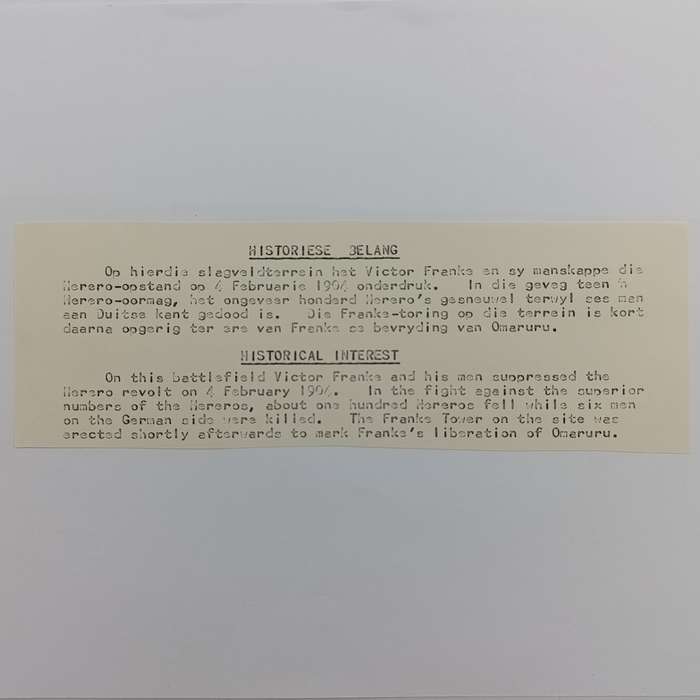 South West Africa Omaruru 1972 Commemorative cover with 6 SWA stamps